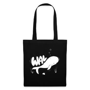 Baleine - Sac en tissu - noir - Devant