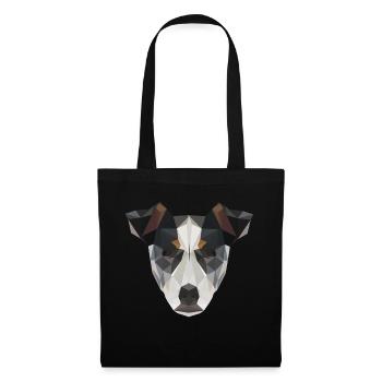 Russel Terrier - Stoffbeutel - Schwarz - Vorne