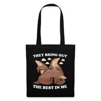Ils font ressortir le meilleur de moi Pangolin - Sac en tissu - noir - Devant
