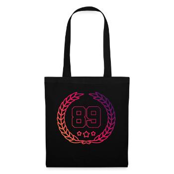 89 Number wreath - Tote Bag - black - Front