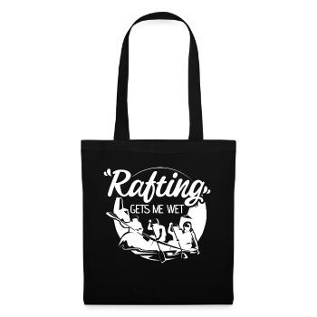 Gets Me Wet Rafting Pun Adult Humor - Tote Bag - black - Front