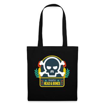 Head and bones candle - Tote Bag - black - Front