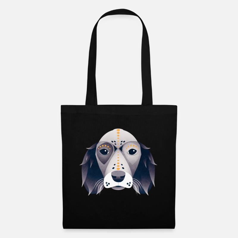Stylized Dog - Stoffbeutel - Schwarz