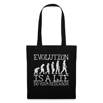 Evolution Is A Lie, Do Your Research 2 - Stoffbeutel - Schwarz - Vorne