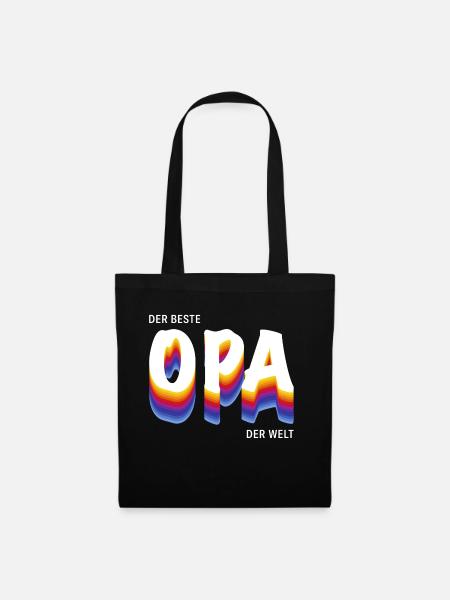 der beste Opa der Welt - Stoffbeutel - Schwarz