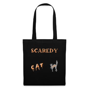 Halloween chat effrayé d'Halloween - Sac en tissu - noir - Devant