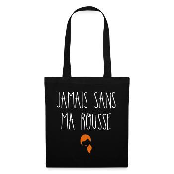 Jamais sans ma rousse - Sac en tissu - noir - Devant