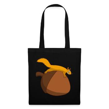L'écureuil contre le gland - Sac en tissu - noir - Devant
