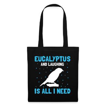 Pêcheur roi australien et oiseau lanchender - Sac en tissu - noir - Devant