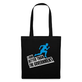 run better than government - Tote Bag - black - Front