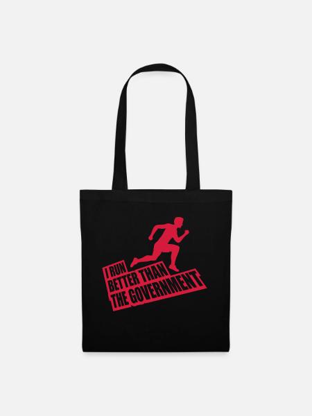 run better than government - Stoffbeutel - Schwarz