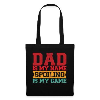 father Papa Dad daddy Geschenk - Stoffbeutel - Schwarz - Vorne