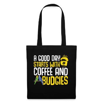 Budgerigar Parakeet Bird Pet Gift - Tote Bag - black - Front