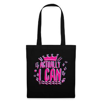 Actually I Can Feminism Support - Tote Bag - black - Front