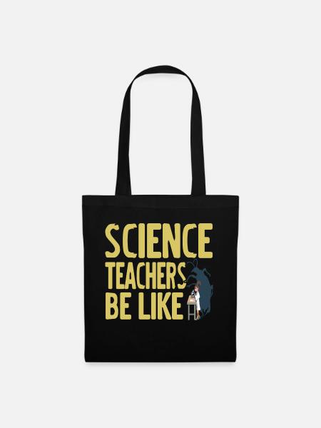 Science Teacher Be Like Retro Funny Teacher - Stoffbeutel - Schwarz