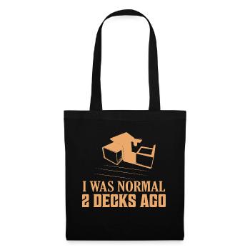 J’étais normal il y a 2 decks Funny TCG Cartes à collectionner - Sac en tissu - noir - Devant
