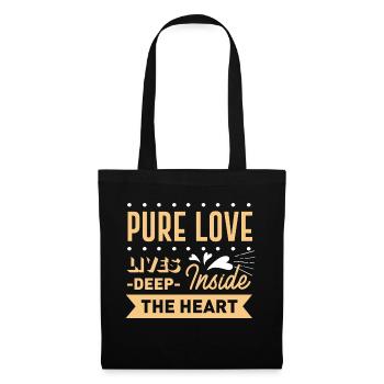 Pure loves deep inside the heart - Tote Bag - black - Front