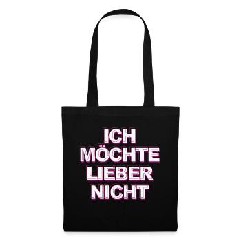Bartleby der Schreiber - Ich möchte lieber nicht - Stoffbeutel - Schwarz - Vorne