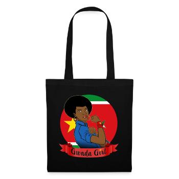 Gwada Girl Energy and strength flag Guadeloupe - Tote Bag - black - Front
