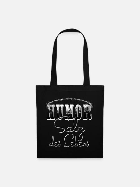 Humor Salz des Lebens - Stoffbeutel - Schwarz