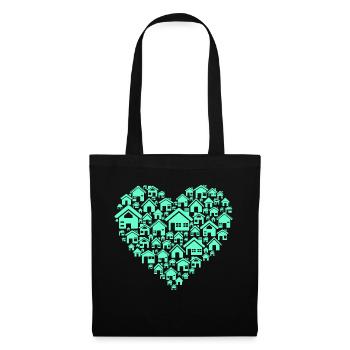 L’amour de la maison - Sac en tissu - noir - Devant
