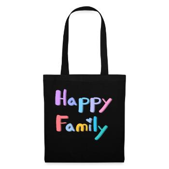 HAPPY FAMILY TEXT - Tote Bag - black - Front