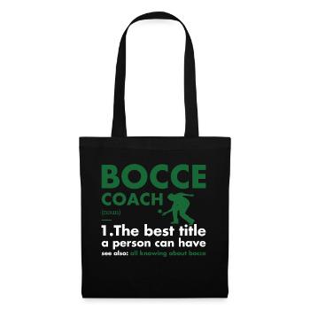 Définition de l’entraîneur sportif Bocce - Sac en tissu - noir - Devant