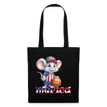 Merica Independence Day 4th of Juillet Baseball Mouse - Sac en tissu - noir - Devant
