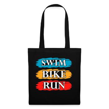 Triathlon Natation Bike Run Marathon - Sac en tissu - noir - Devant