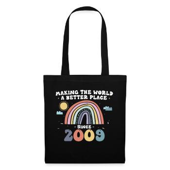 Making The World a Better Place Since 2009, 14th - Tote Bag - black - Front
