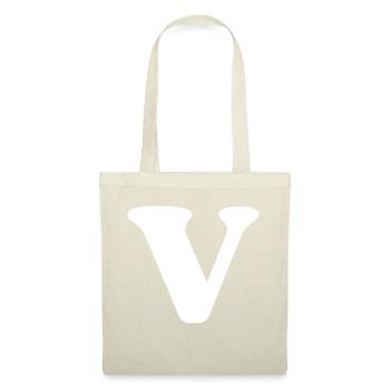 Lettre v - Sac en tissu - nature - Devant