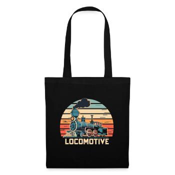 Lokomotive - Stoffbeutel - Schwarz - Vorne