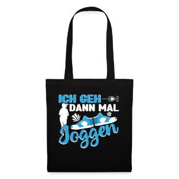 Joggen Jogging Ich geh dann mal laufen - Stoffbeutel - Schwarz - Vorne