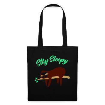 Paresseux Rester Somnolent 01 - Sac en tissu - noir - Devant