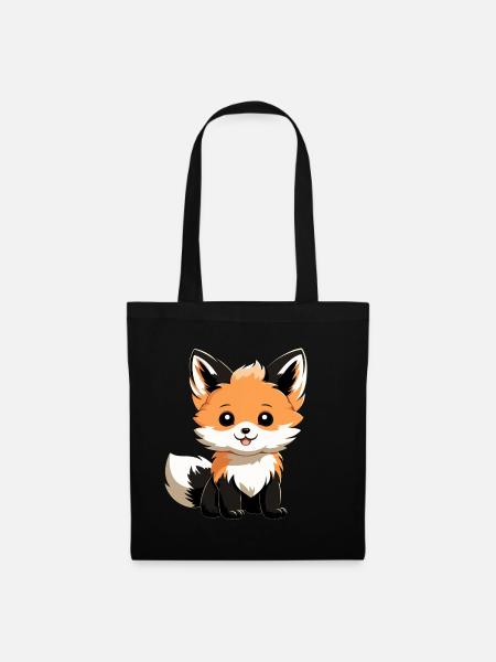 Süßer Fuchs - Stoffbeutel - Schwarz