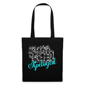 Pipelogist Plumber Pipefitter Wrench - Tote Bag - black - Front