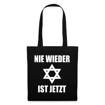 Nie wieder ist jetzt - Stoffbeutel - Schwarz - Vorne