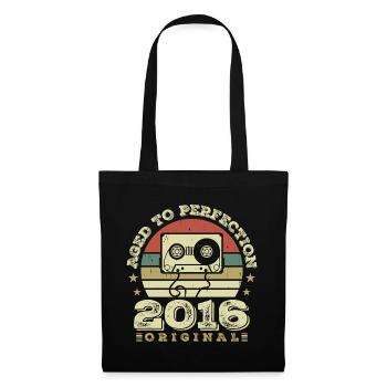 Idée Cadeau Anniversaire Vintage Original 2016 - Sac en tissu - noir - Devant