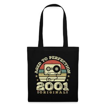 Original Vintage Jubiläumsgeschenkidee 2001 - Stoffbeutel - Schwarz - Vorne