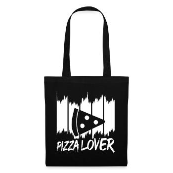 Lustiger Pizza Liebhaber - Stoffbeutel - Schwarz - Vorne