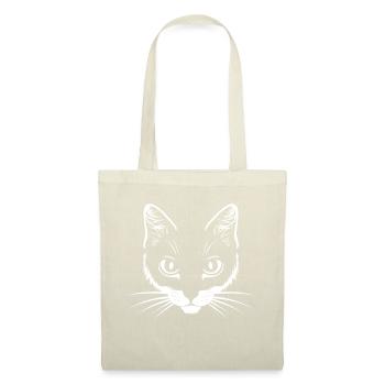 Tête de chat - Sac en tissu - nature - Devant