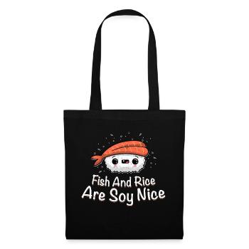 Fish And Rice Are Soy NiceFish And Rice Are Soy Ni - Tote Bag - black - Front