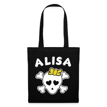 Pirate Alisa Design for Girls and Women - Tote Bag - black - Front