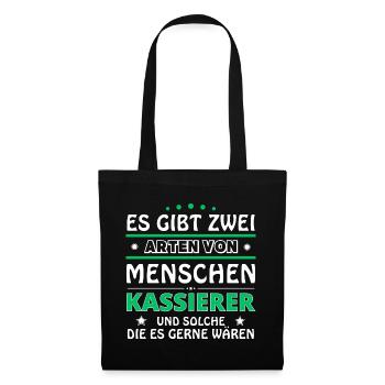 Kassierer Geschenk - zwei Arten von... Design - Stoffbeutel - Schwarz - Vorne