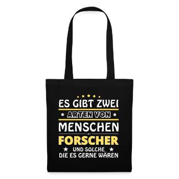 Forscher Geschenk - zwei Arten von... Design - Stoffbeutel - Schwarz - Vorne