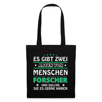 Forscher Geschenk - zwei Arten von... Design - Stoffbeutel - Schwarz - Vorne