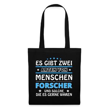 Forscher Geschenk - zwei Arten von... Design - Stoffbeutel - Schwarz - Vorne
