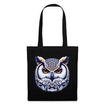 Hibou - Sac en tissu - noir - Devant
