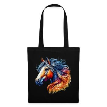 Cheval - Sac en tissu - noir - Devant