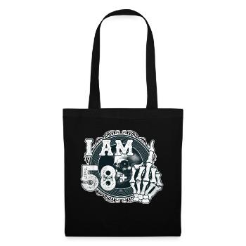 I'm 58 plus 1 middle finger Skull funny 59th - Tote Bag - black - Front
